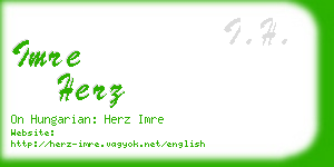 imre herz business card
